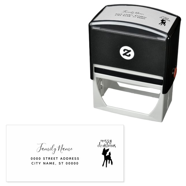 Christmas Address Self-inking Stamp Självfärgande Stämpel (In Situ)