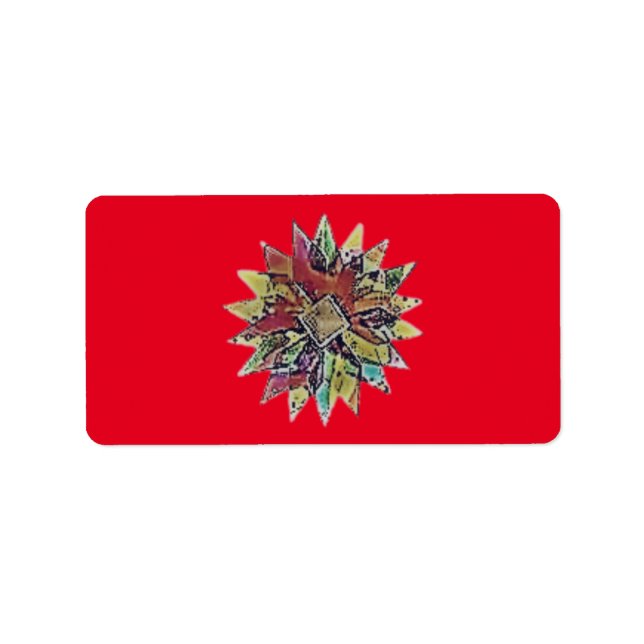 CHRISTMAS Adressetiketter säsong hälsning (Framsidan)