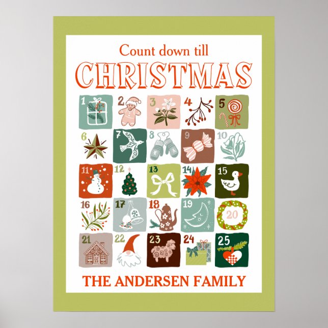 Christmas advent calendar count down  poster (Framsidan)
