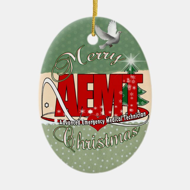 CHRISTMAS AEMT Advanced Akut Medical Tech Julgransprydnad Keramik (Framsidan)