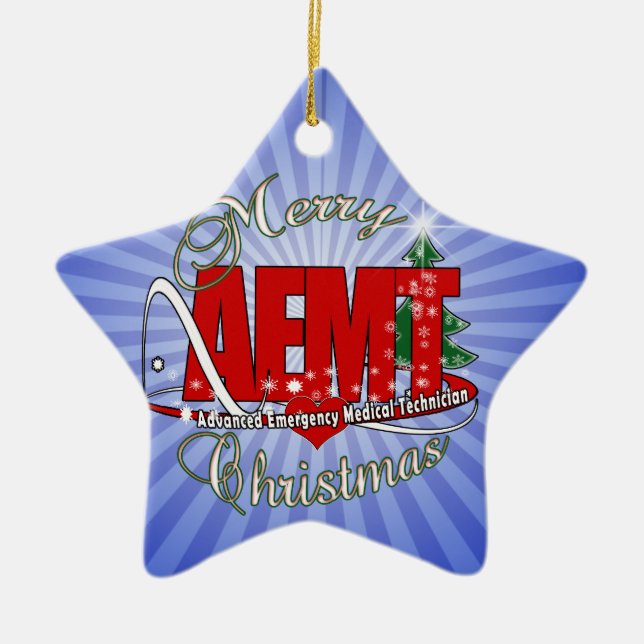 CHRISTMAS AEMT Advanced Akut Mediech Julgransprydnad Keramik (Framsidan)