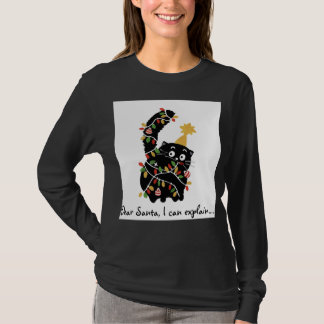 Christmas Aesthetic Santa Cat Cute Funny T Shirt