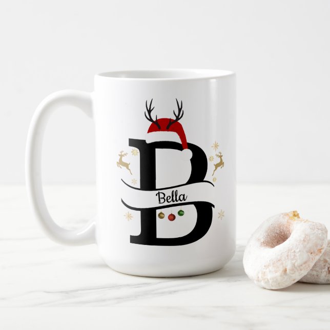 Christmas Alphabet Collection – Letter B Design Kaffemugg (Med munk)