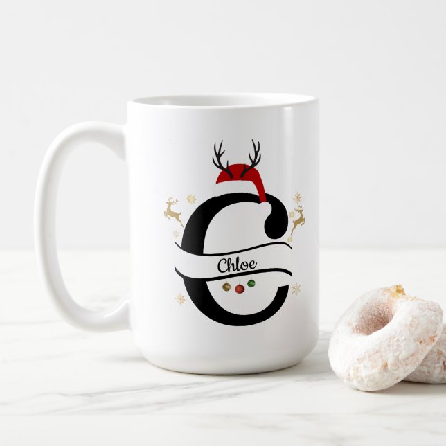 Christmas Alphabet Collection – Letter C Design Kaffemugg (Med munk)