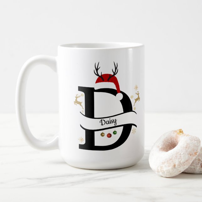 Christmas Alphabet Collection – Letter D Design Kaffemugg (Med munk)