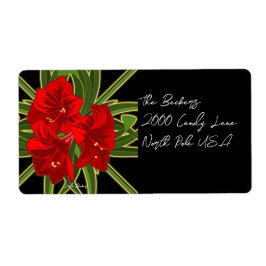 Christmas Amaryllis Garden Vibrant Fraktsedel