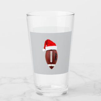 Christmas American Football Ball Santa Hat (3) Glaskopp