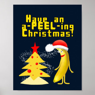 Christmas and banana poster