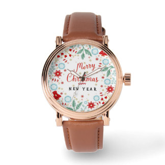 Christmas and Happy New Year Wristwatch Armbandsur