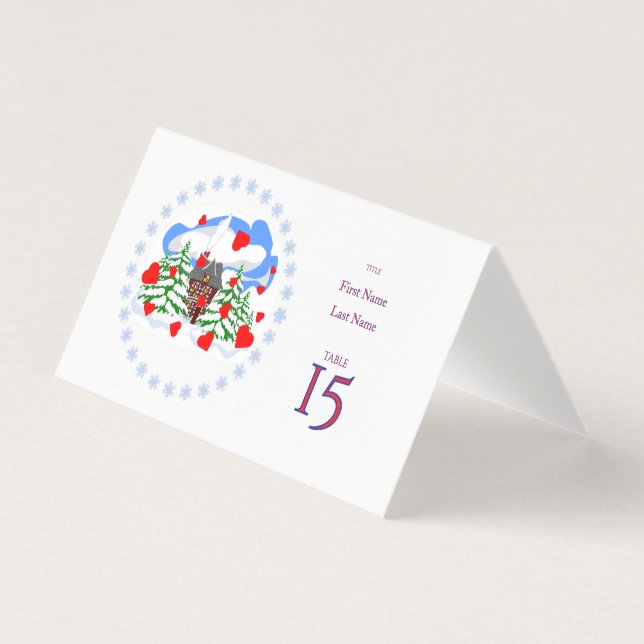 Christmas and New Year Wedding table Kort (Framsida)