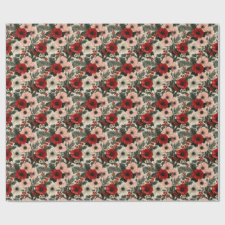 Christmas Anemone Floral Background holiday  Presentpapper