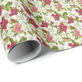Christmas Anemones-Painted Hellebores Floral Presentpapper