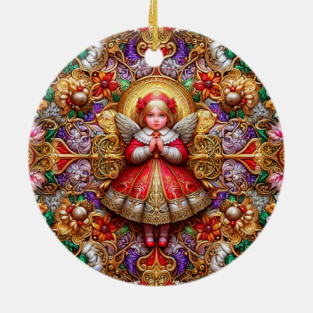 CHRISTMAS ~ Angel 1800 ~ Julgransprydnad Keramik (Baksidan)