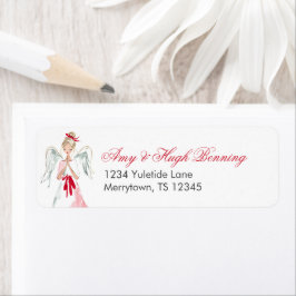 Christmas Angel Address Returadress Etikett