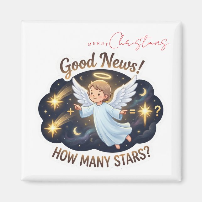 Christmas Angel Good News Math & Counting Game  Magnet (Framsidan)
