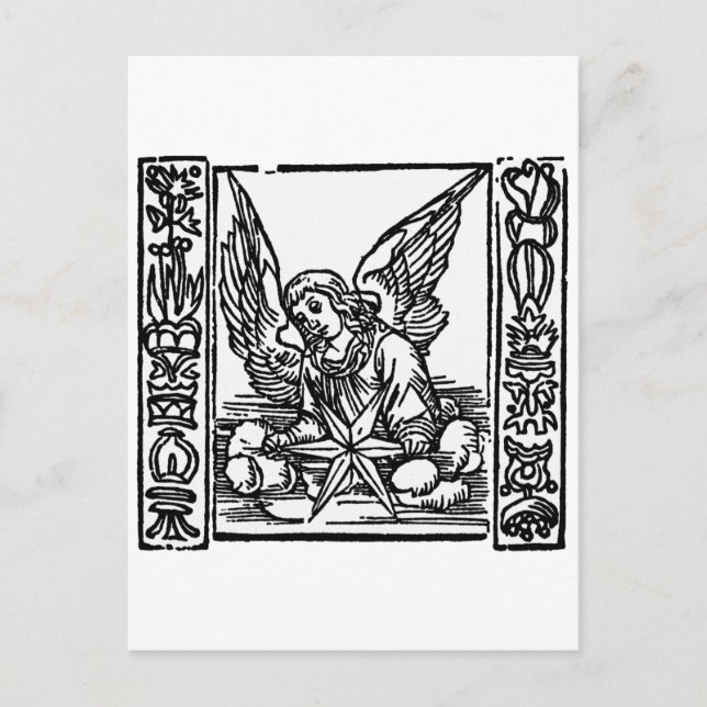 CHRISTMAS ANGEL HELG VYKORT (Framsida)