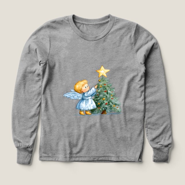 Christmas Angel Sweet and Heartfelt Personalize T Shirt (Design framsida)