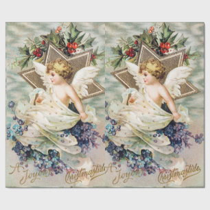 CHRISTMAS ANGEL WRAPPING PAPPER PRESENTPAPPER