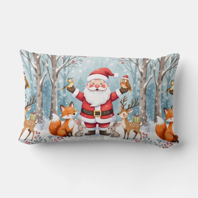 Christmas Animals Throw Pillow Lumbarkudde (Baksida)