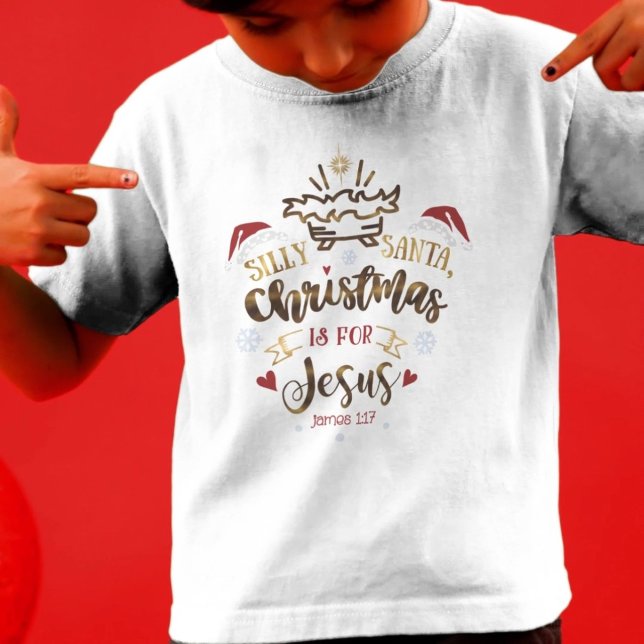 CHRISTMAS ÄR FÖR JESUS Cute Christian Girl T Shirt (Skapare uppladdad)