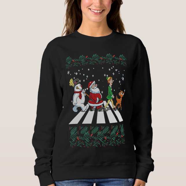 Christmas Arbey Road  Christmas T Shirt (Framsida)