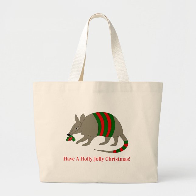 Christmas Armadillo Tote Bag Jumbo Tygkasse (Framsidan)