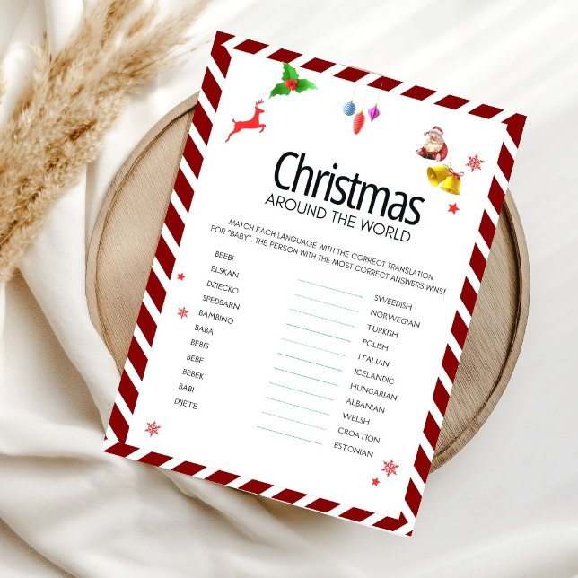 Christmas Around the World Guessing Game  card Inbjudningar (Skapare uppladdad)