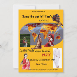 Christmas Around The World Party Invitation Inbjudningar