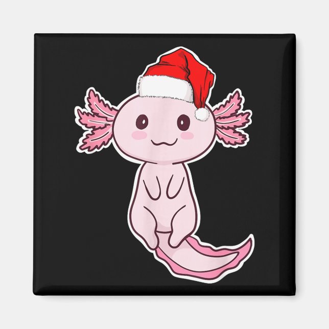 Christmas Axolotl  Magnet (Framsidan)