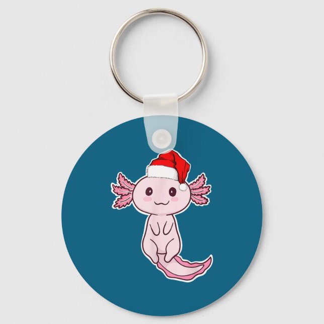 Christmas Axolotl  Nyckelring (Framsida)