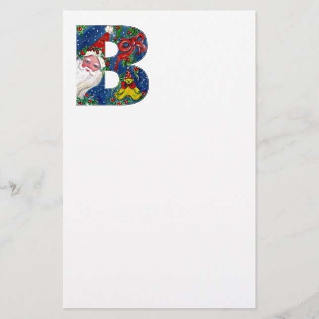 CHRISTMAS B BREV / JULTOMTEN MED RED RIBBON BREVPAPPER (Framsida)