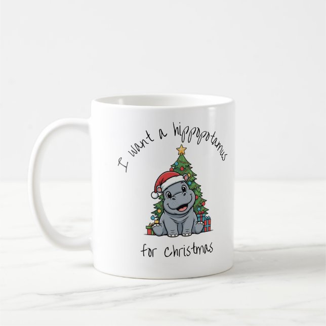 Christmas Baby Hippo Mug Kaffemugg (Vänster)