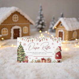Christmas Baby Shower Diaper Raffle Card Tilläggskort