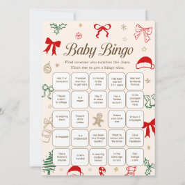 Christmas Baby Shower Find the Guest Downloadable Inbjudningar
