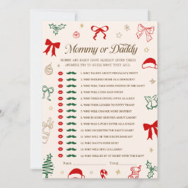 Christmas Baby Shower Guess Who Game DOWNLOADABLE Inbjudningar