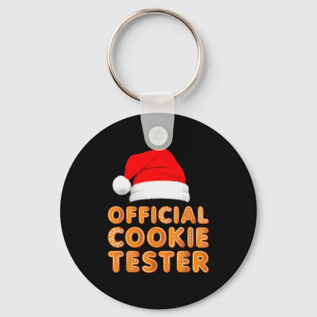 Christmas Baking Crew Cookie Tester Xmas Pajamas  Nyckelring (Framsida)