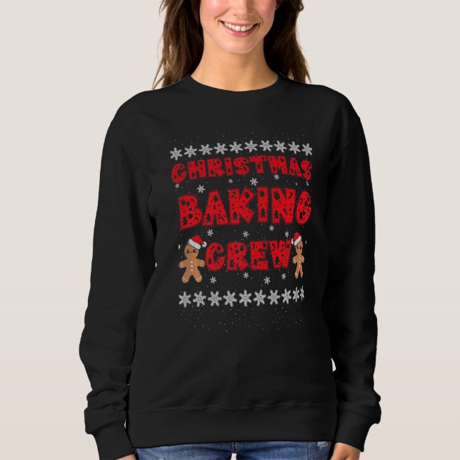 Christmas Baking Crew Gingerbread Men with Xmas Ha T Shirt (Framsida)