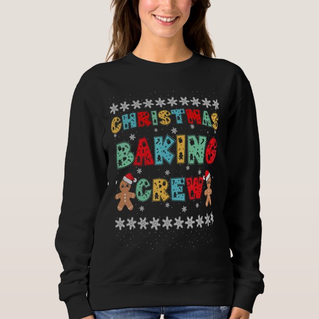Christmas Baking Crew Gingerbread Men with Xmas Ha T Shirt (Framsida)