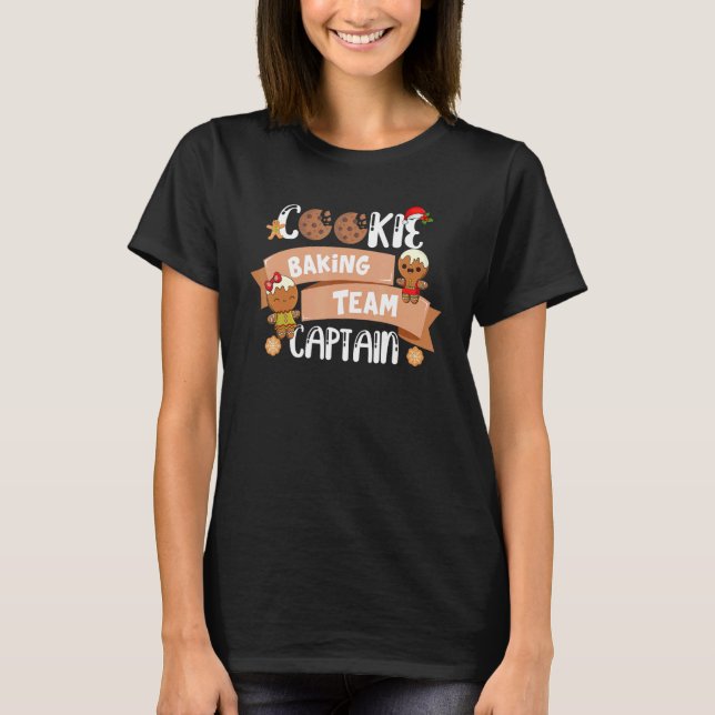 Christmas Baking Team Captain Cookie Gingerbread B T Shirt (Framsida)