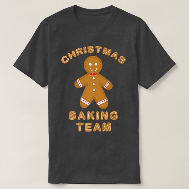 Christmas Baking Team Cookie Ginger Bread  T Shirt (Design framsida)