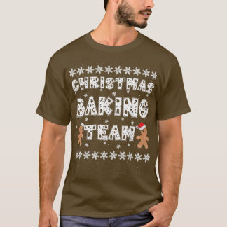 Christmas Baking Team Gingerbread Men with Xmas Ha T Shirt