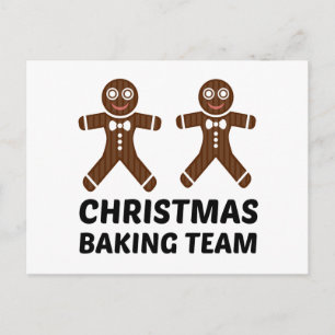 CHRISTMAS BAKING TEAM GINGERBREAD VYKORT