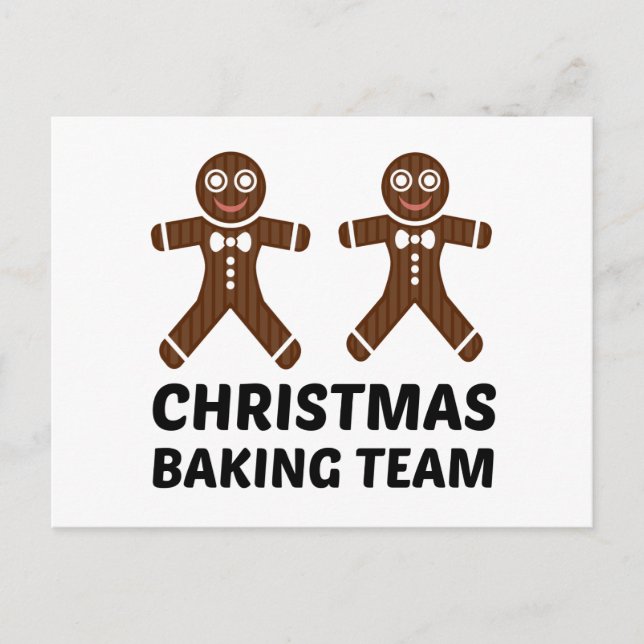 CHRISTMAS BAKING TEAM GINGERBREAD VYKORT (Framsida)