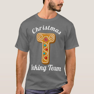 Christmas Baking Team Letter T Holiday Matching Fa Shirt