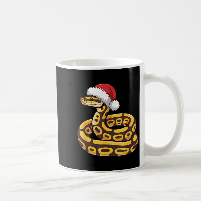 Christmas Ball Python Ugly Xmas Sweater Snake Love Kaffemugg (Höger)