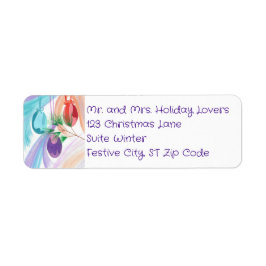 Christmas Balls Custom Address Labels Returadress Etikett