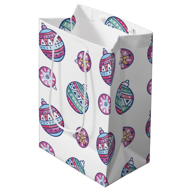 Christmas Balls – Red, Green, Blue & Pink (Framsidan Vinklad)