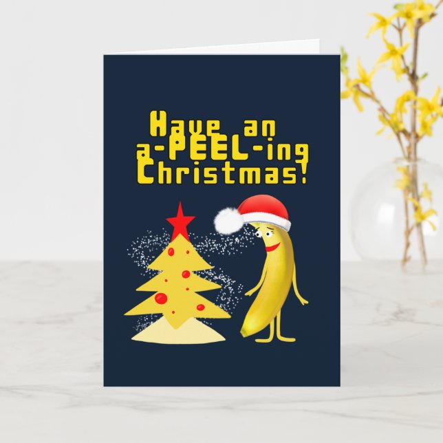 Christmas banana kort (Gul blomma)