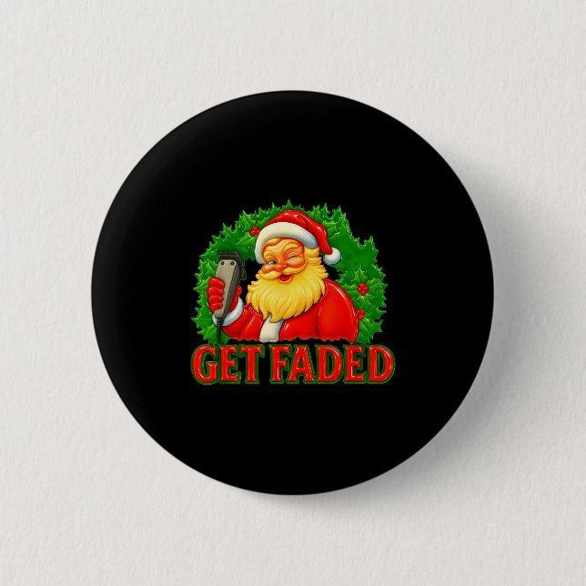 Christmas Barber Get Faded  Knapp (Framsida)