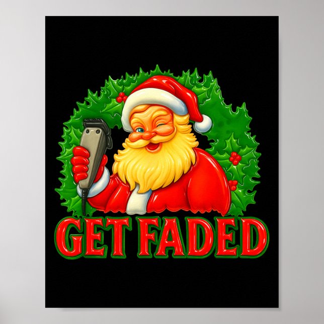 Christmas Barber Get Faded  Poster (Framsidan)